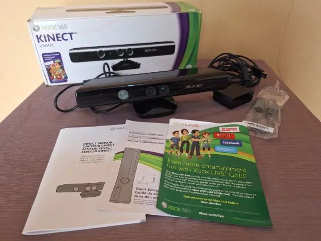 Kinect xbox 360 na caixa seminovo funcionando perfeitamente