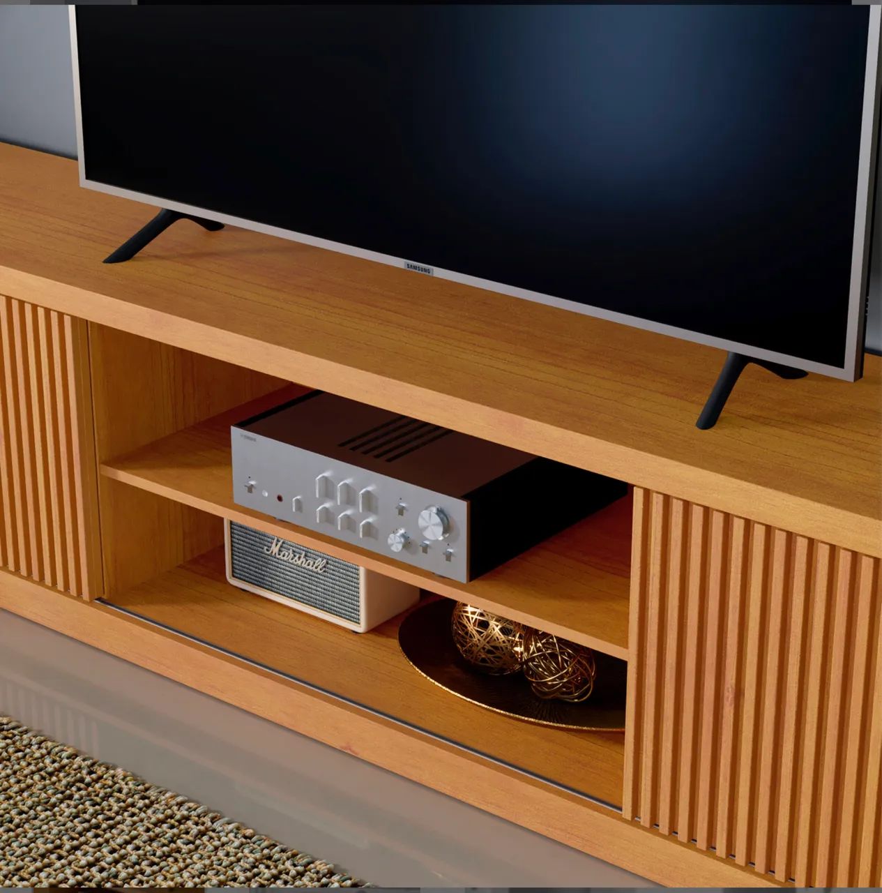 Rack Arezzo até 75? - 100% MDF, Ripado Exclusivo e Máxima Imponência - Foto 3