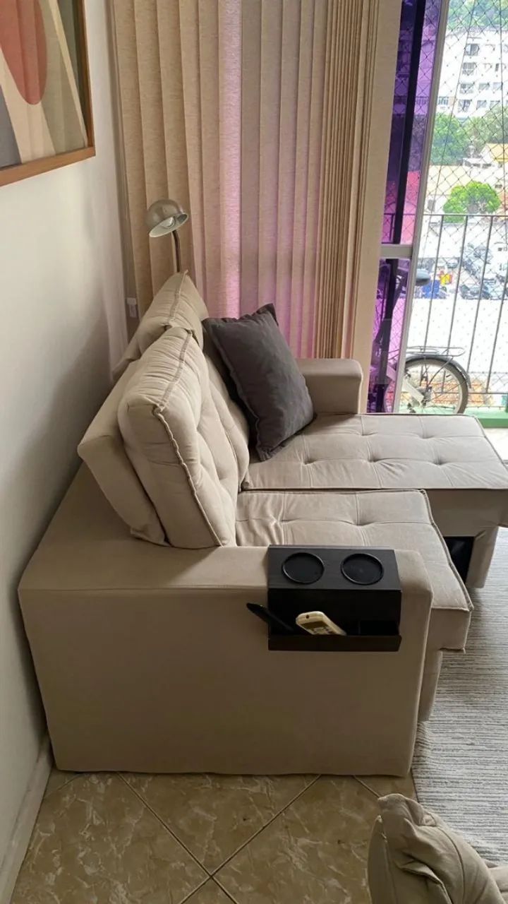 Sofá Retrátil 1,50cm 7 Meses de uso (Novo) - Foto 3