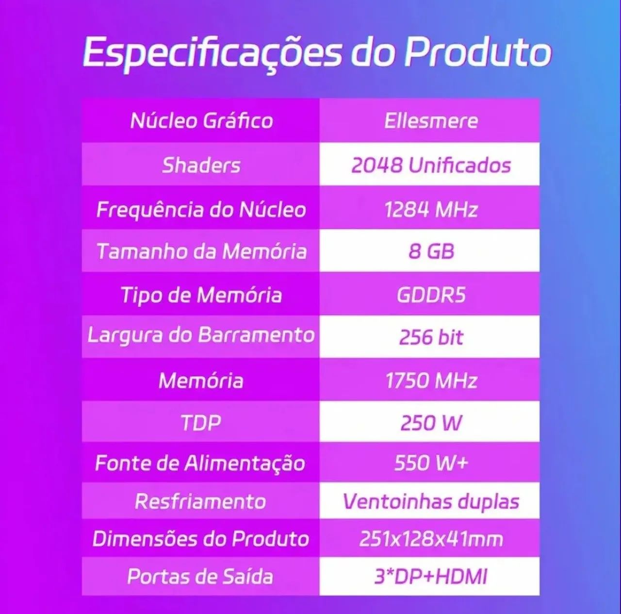 Placa de Vídeo AMD RX 580 - Foto 2