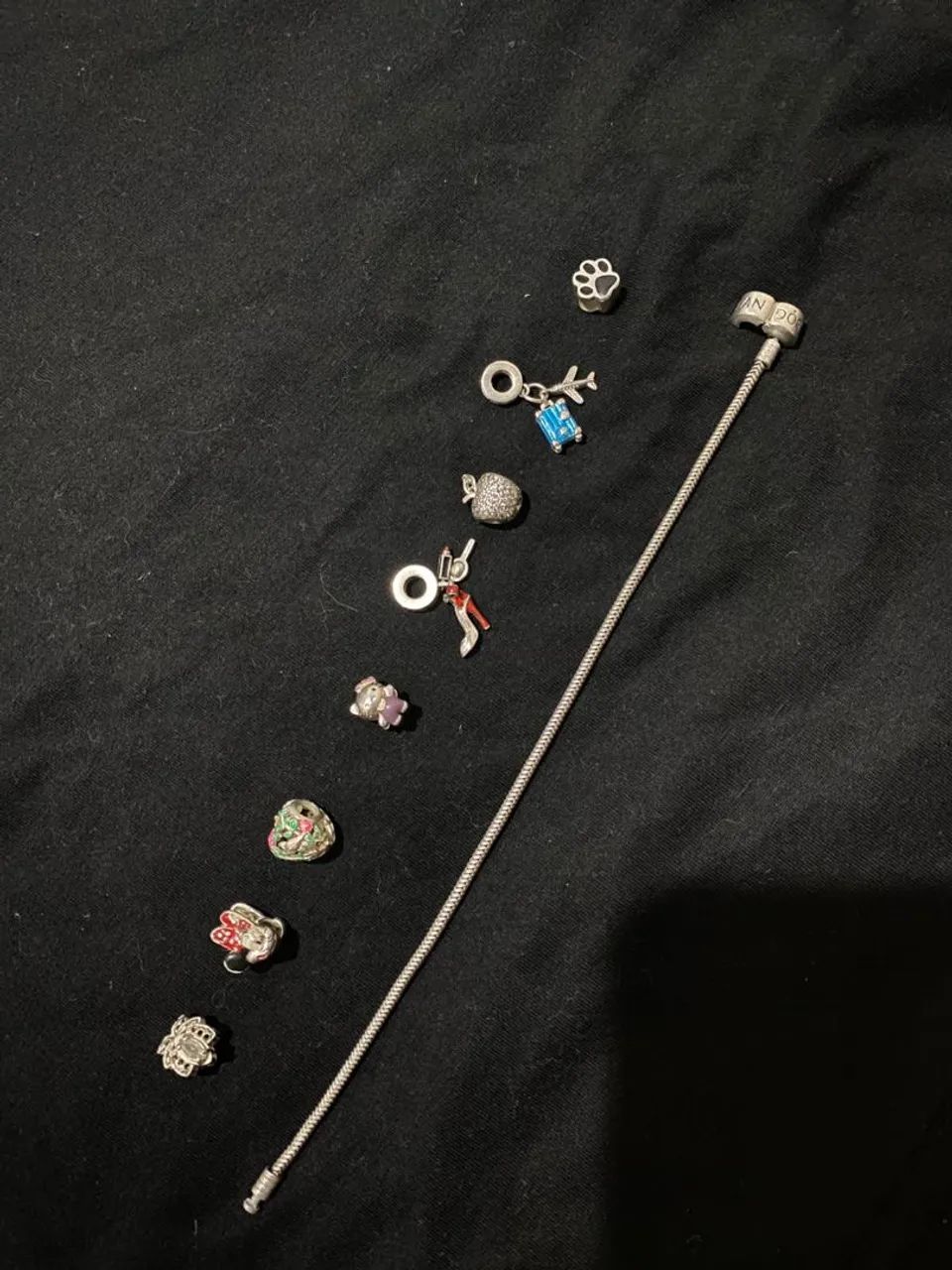 Pulseira Pandora de Prata 925( com +8 Berloques originais ) - Foto 2