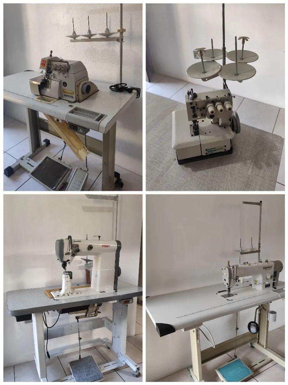 VENDO CONJUNTO DE MÁQUINAS DE COSTURA INDUSTRIAIS - ÓTIMO ESTADO