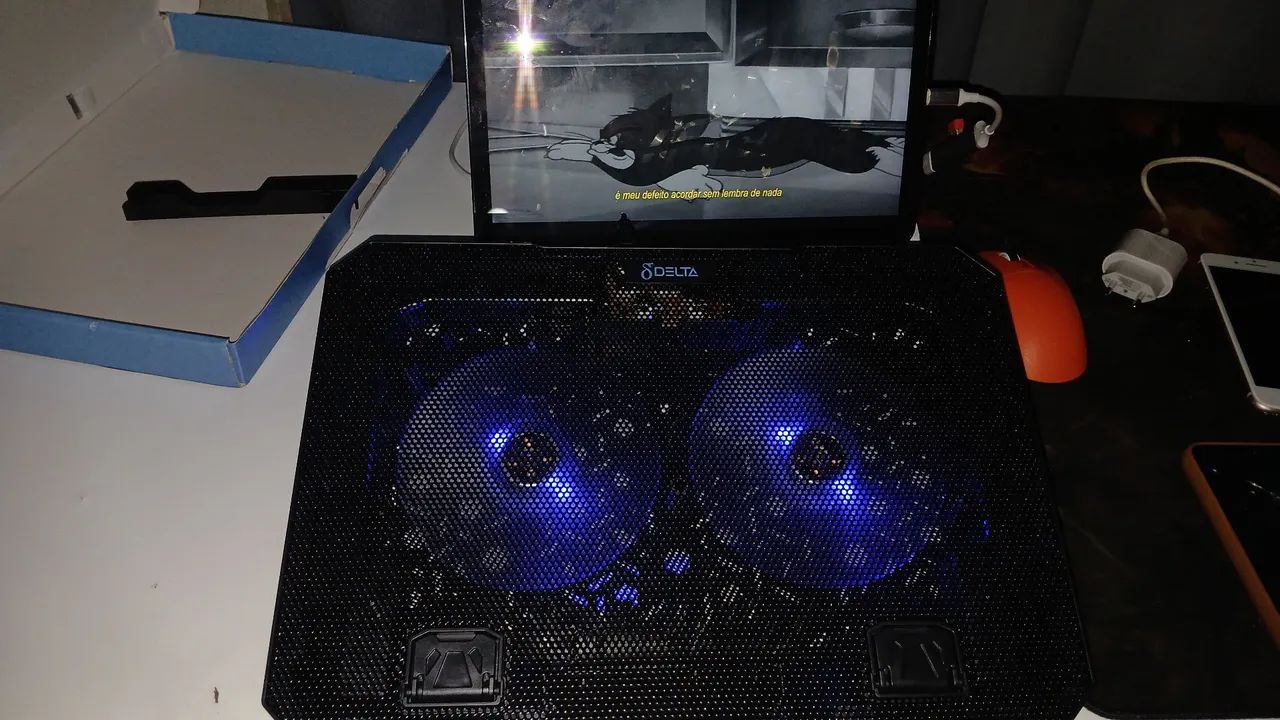 BASE REFRIGERADORA PRA NOTEBOOK COM SUPORTE PRA CELULAR   - Foto 3