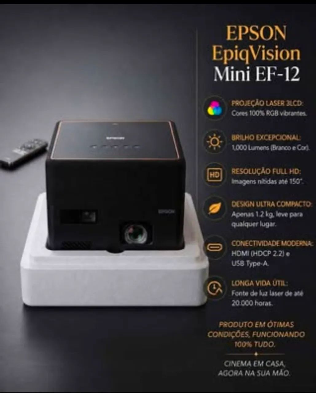 PROJETOR EPSON EPIC VISION MINI EF-12