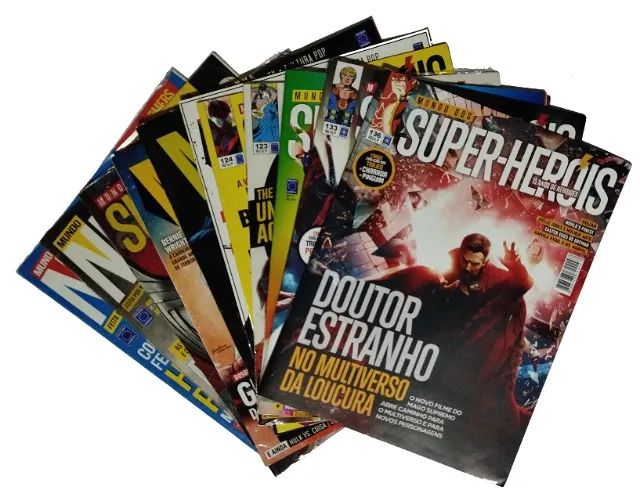 Lote Revista Mundo Dos Super Heróis E Mundo Nerd + Pôsteres