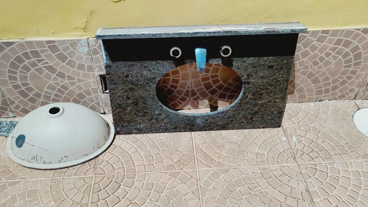 Pia com Cuba de Granito para Banheiro - Foto 5