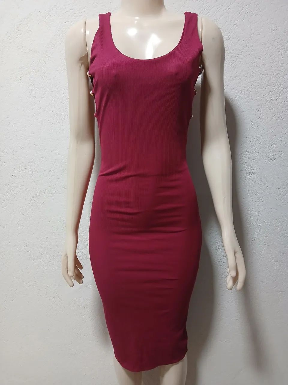 Vestido  canelado 