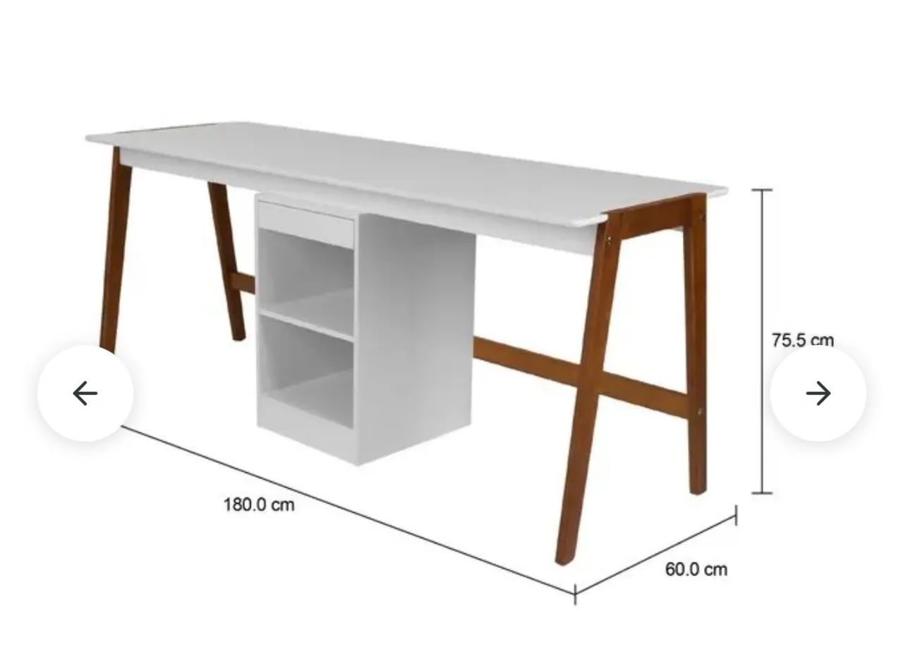 Mesa escritório 2 lugares - Foto 3