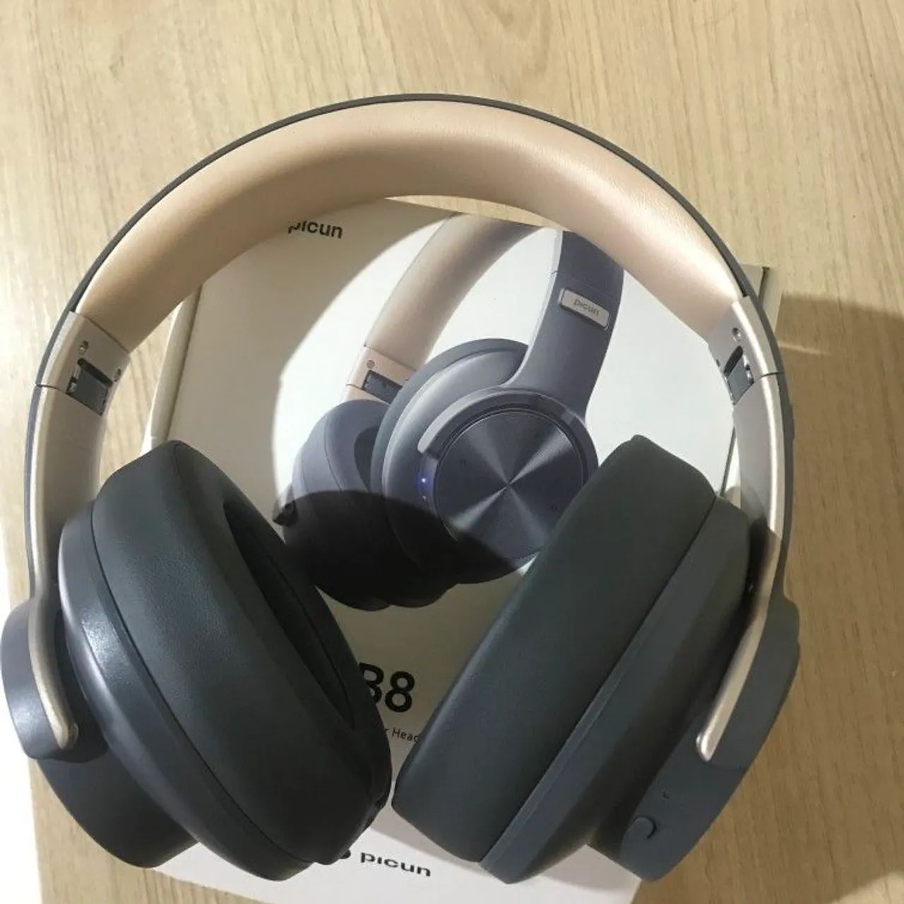 Conforto !!!Headphone PICUM B8 bluetooth e cabo. 120h  bateria.  - Foto 5