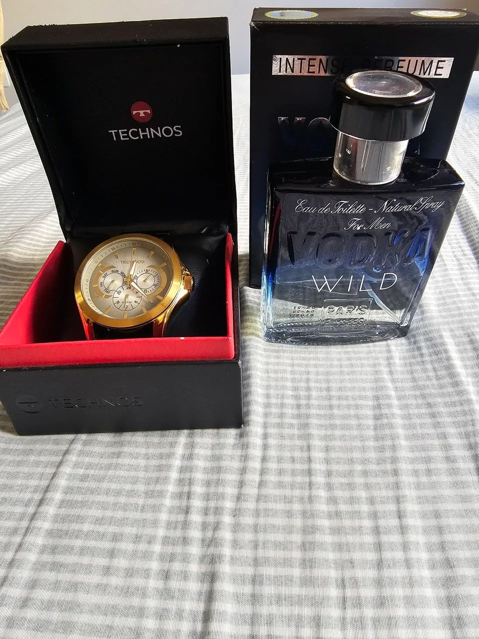 Kit Perfume Vodka Wild (Sauvage Dior) e Relógio Technos - Foto 3