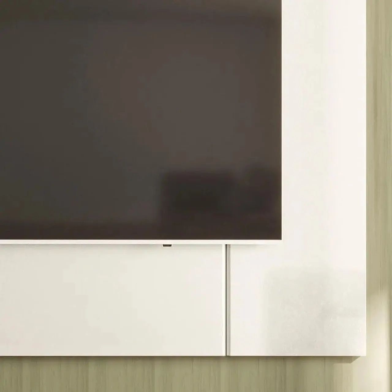 Painel Kiev Para TV até 70 Polegadas - Off White Perolizado/Freijó - Lukaliam - Foto 4