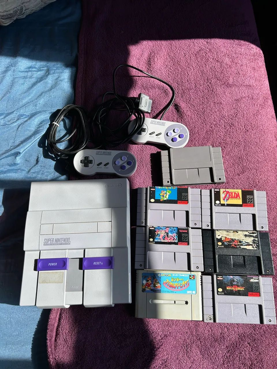 Super Nintendo 2 controles e 7 jogos