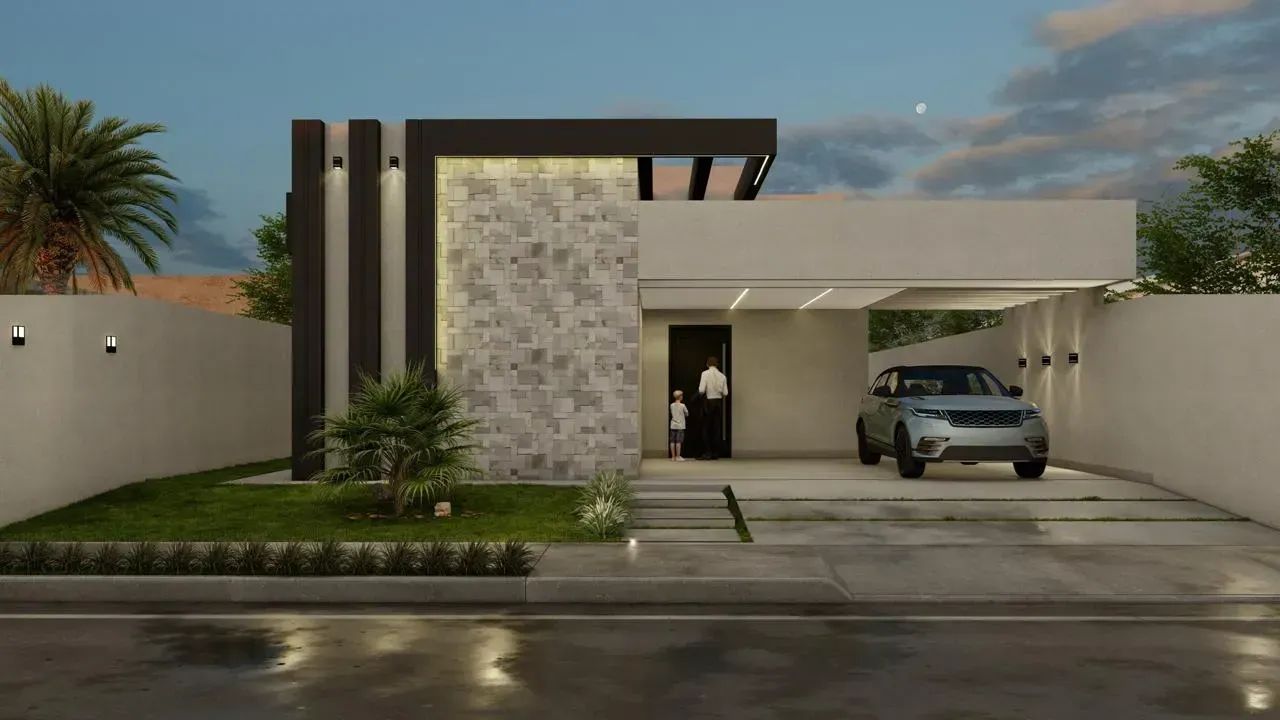Linda casa moderna com cozinha e área gourmet planejada - Foto 4