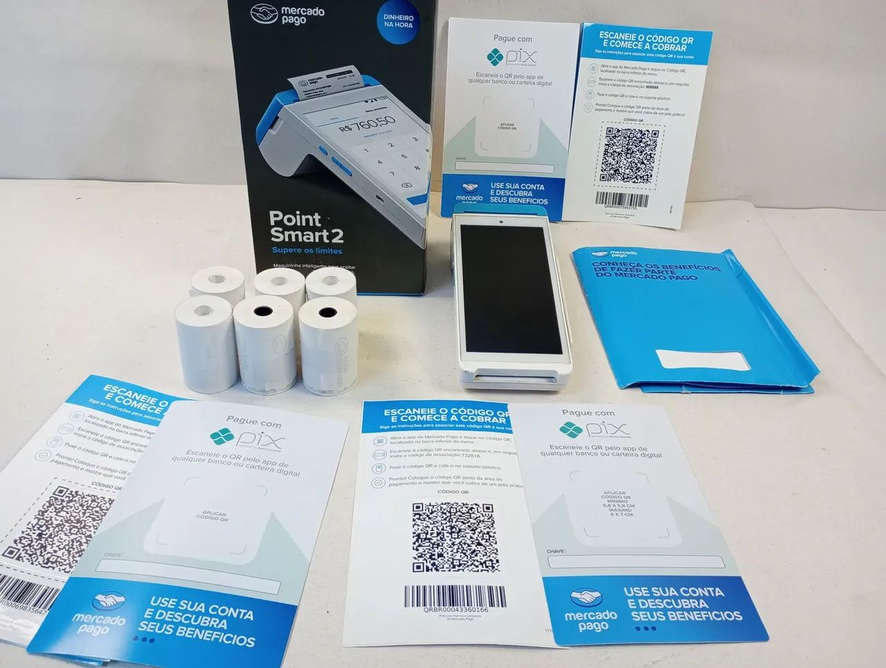 Point Smart 2 Mercado Pago + Caixa + 7 Bobinas - Wi-Fi e Chip - Foto 2