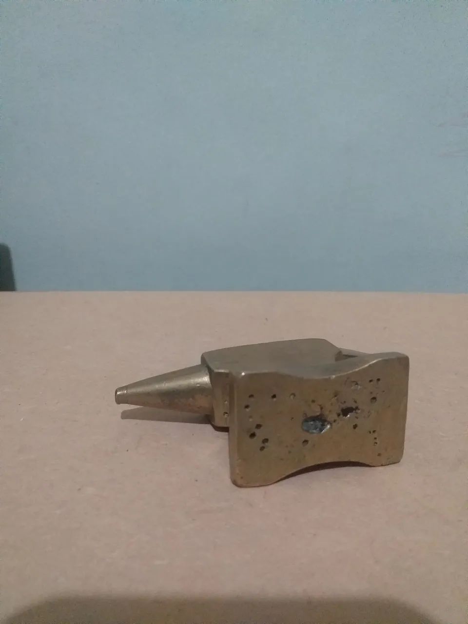 Bigorda antiga de latão com banho de bronze - Foto 3
