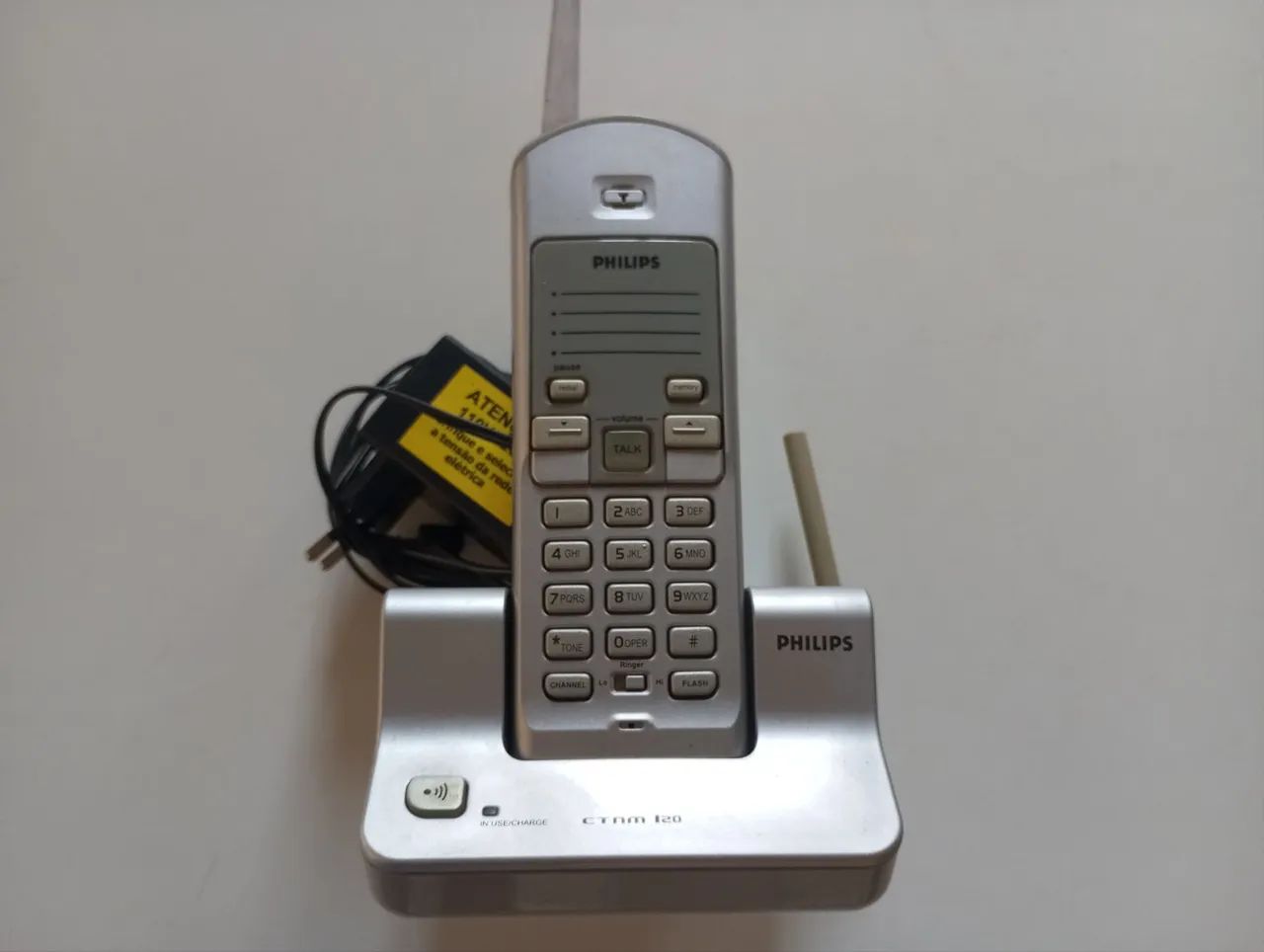 Telefone Sem Fio Philips Original Com Fonte e Base 