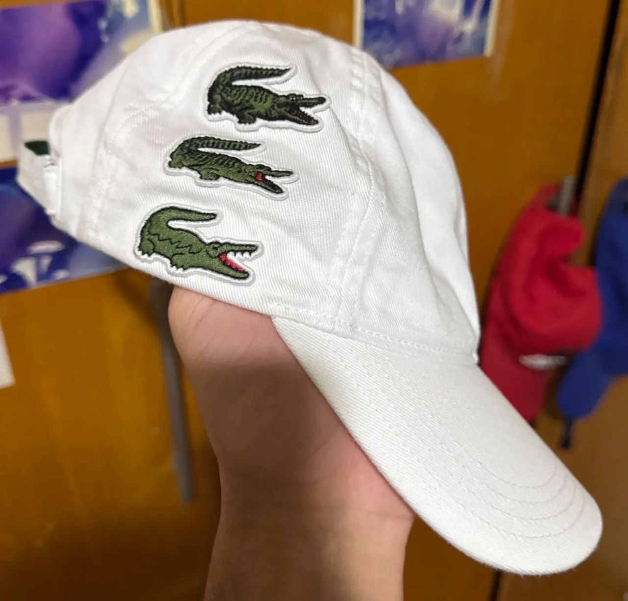 Boné Lacoste Triple Croc Branco Original  - Foto 2