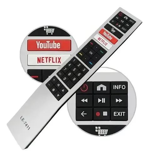 Controle remoto tv AOC 4k prata - Foto 3