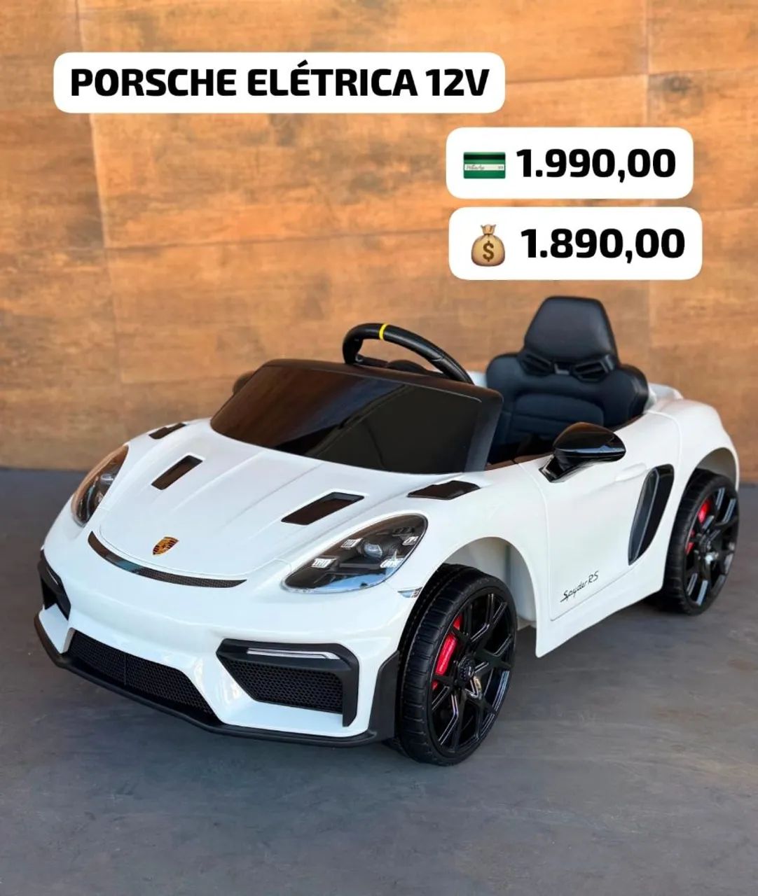 Carrinho elétrico 12v com músicas 