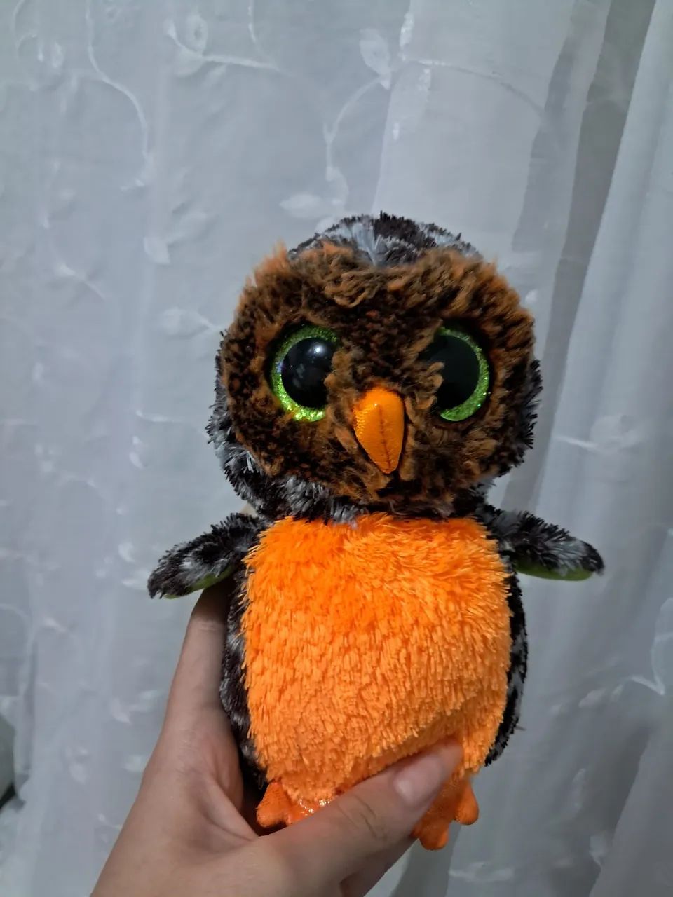 Pelúcia de coruja TY beanie boo chamada Midnight   - Foto 2