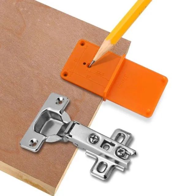 Gabarito para Dobradiça 35mm 40mm Localiza e Posiciona Porta de Armário Jig Prático