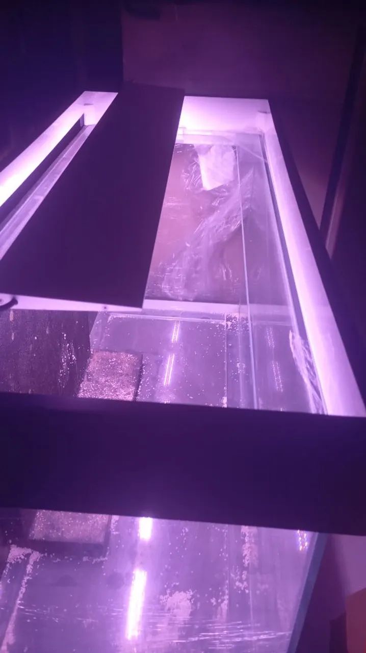 Aquário marinho 200 litros 1x40x50 sump e móvel compensado naval  - Foto 4