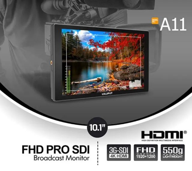 Monitor Lilliput A11 10.1 polegadas Full HD Hdmi Sdi Vga - Foto 2
