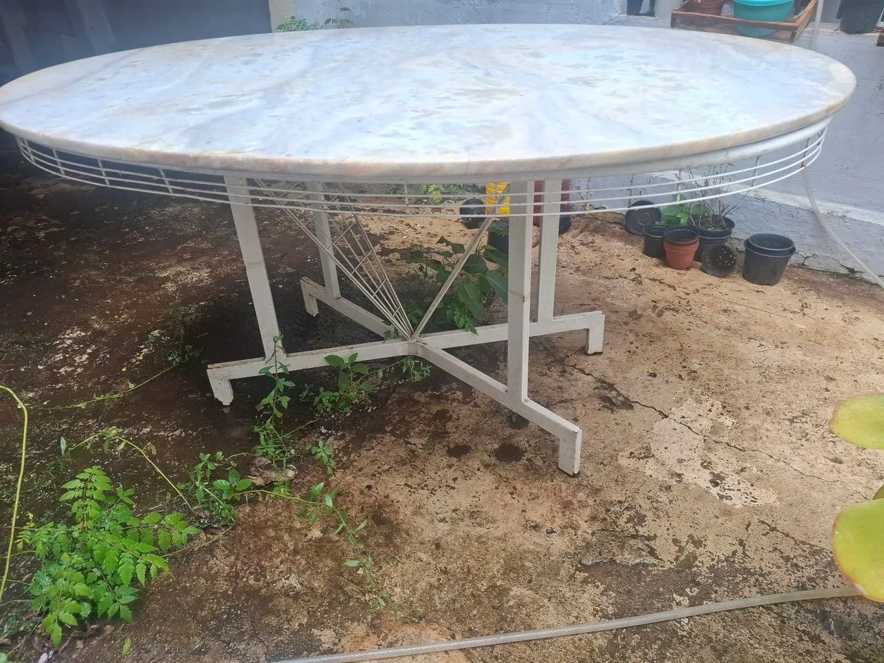 MESA MARMORE BRANCO **RARIDADE**