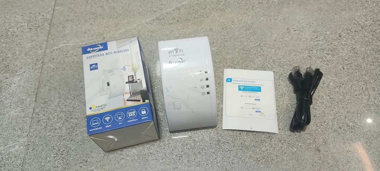 Repetidor sinal wi-fi atomo