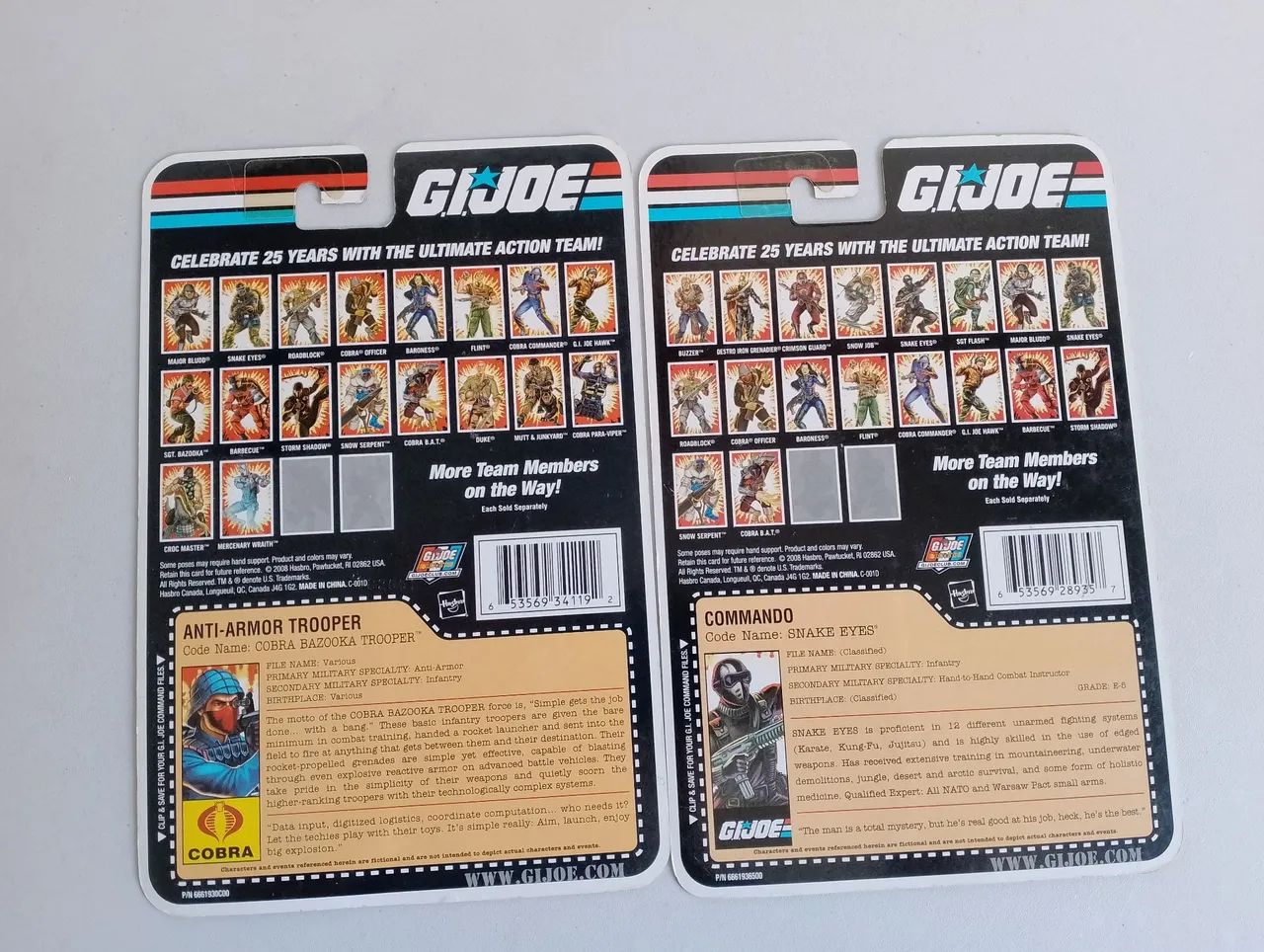 GI JOE 25th Lote de Filecards Originais HASBRO  - Foto 3