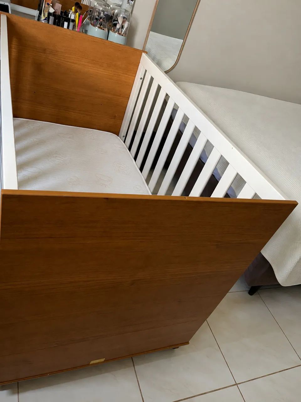 BERÇO INFANTIL MATIC 100% MDF + COLCHÃO  - Foto 4