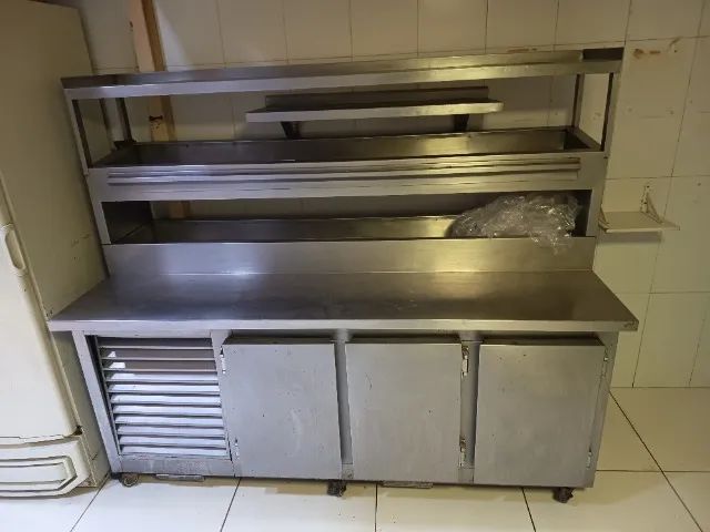 balcão refrigerado inox 3 portas     - Foto 2