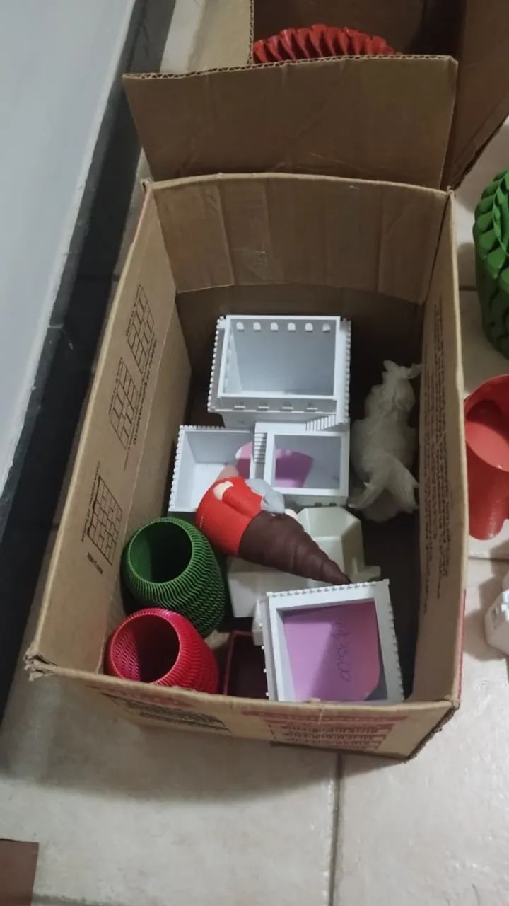 Caixa de vasos decorativos em 3D - Foto 2