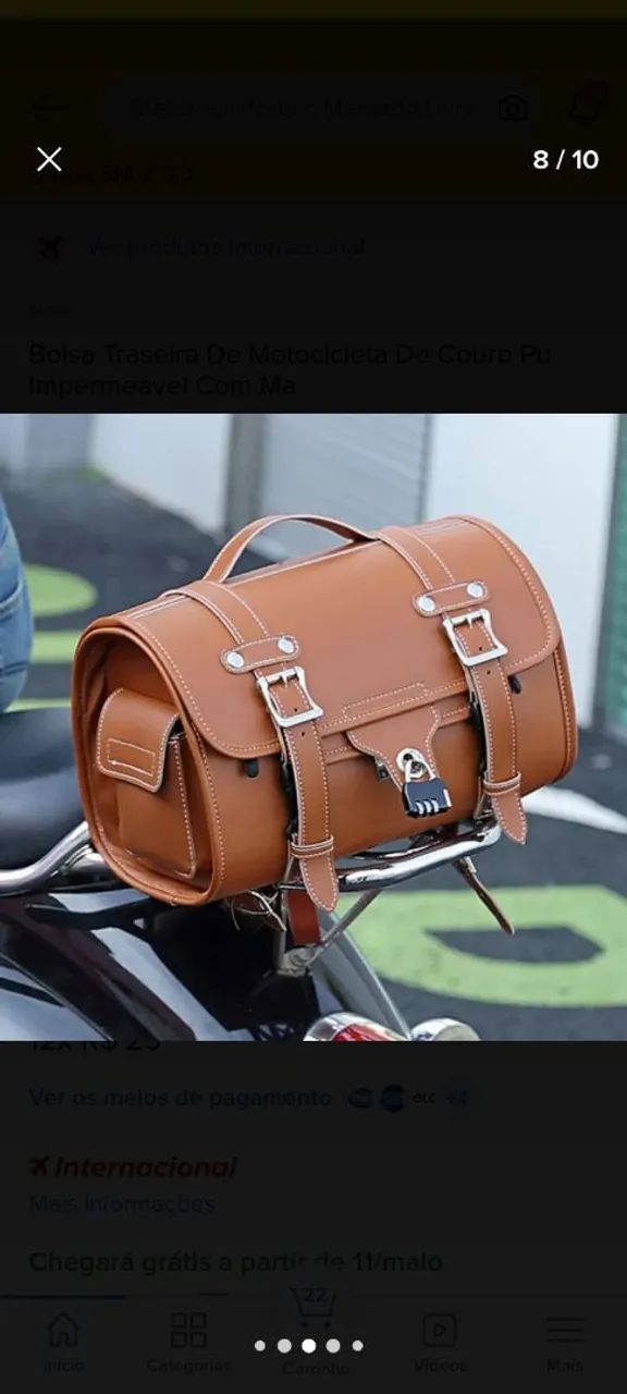 Bolsa traseira pra motocicleta 