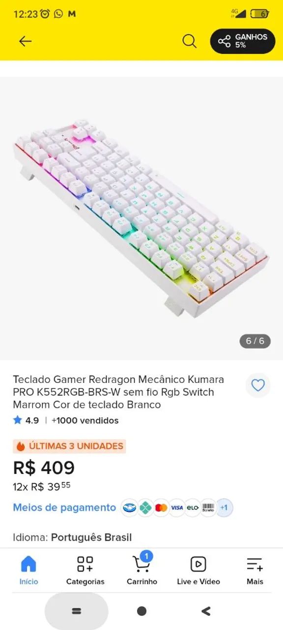 Teclado mecânico gamer - Foto 4