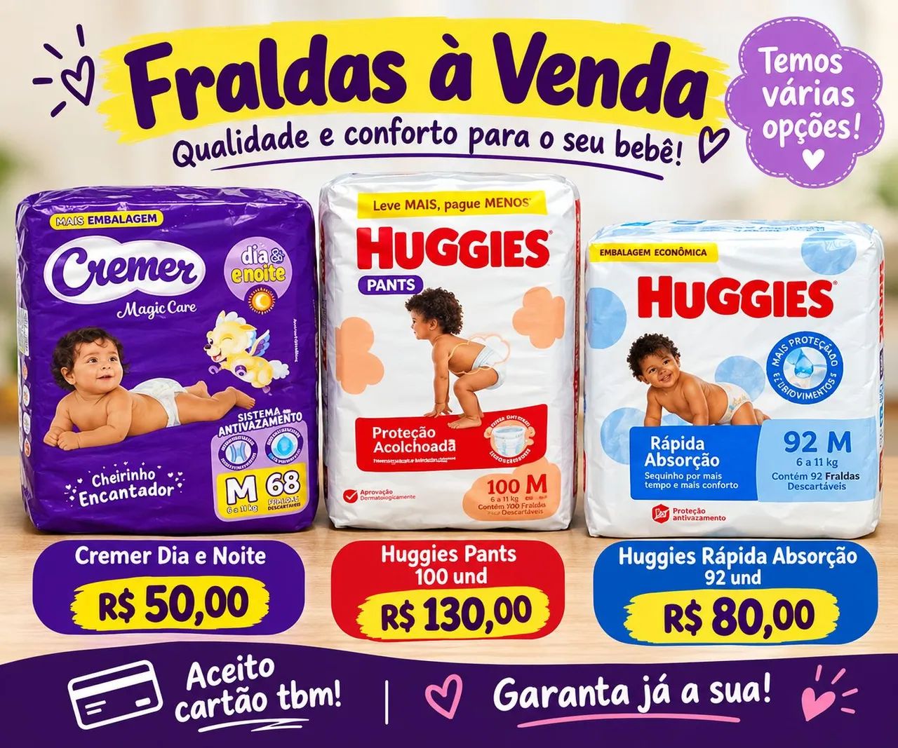Fraldas de bebê 