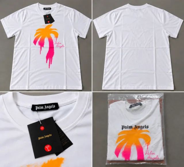 Camiseta Palm Angels Branca Estampada - Tamanho L - Nova - Foto 3