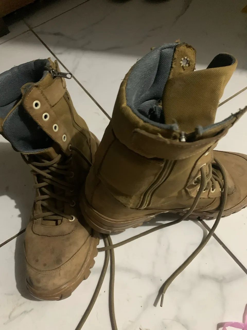 Coturno Tático Militar Kyllper Bege com Zíper Lateral - Foto 3