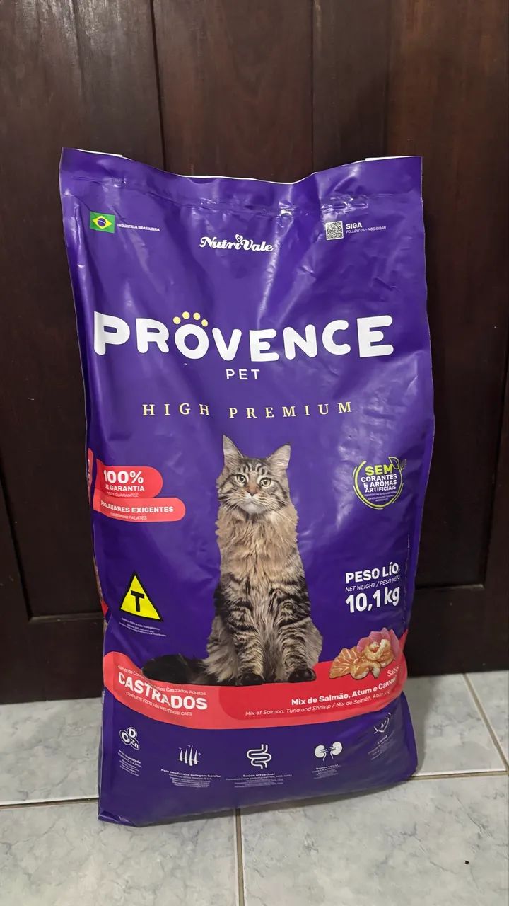 Ração premium Provence para gatos castrados 
