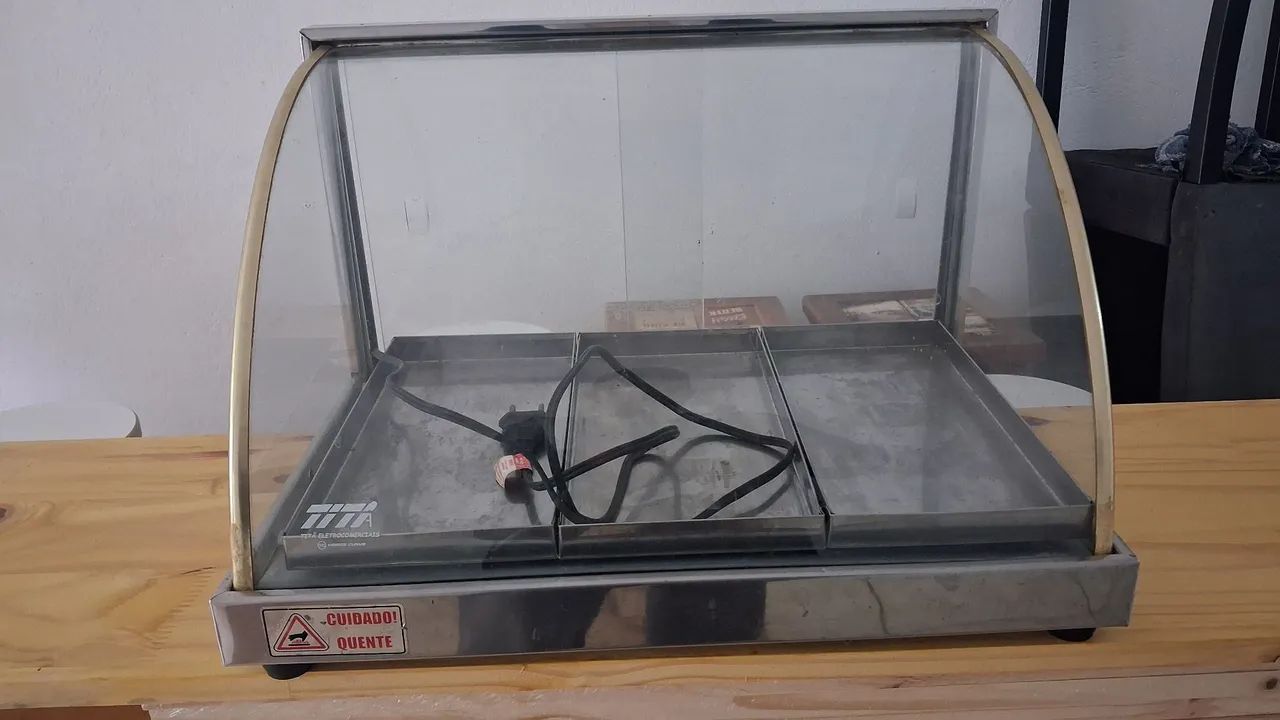 Vitrine quente para salgados 3 badejas - Foto 2
