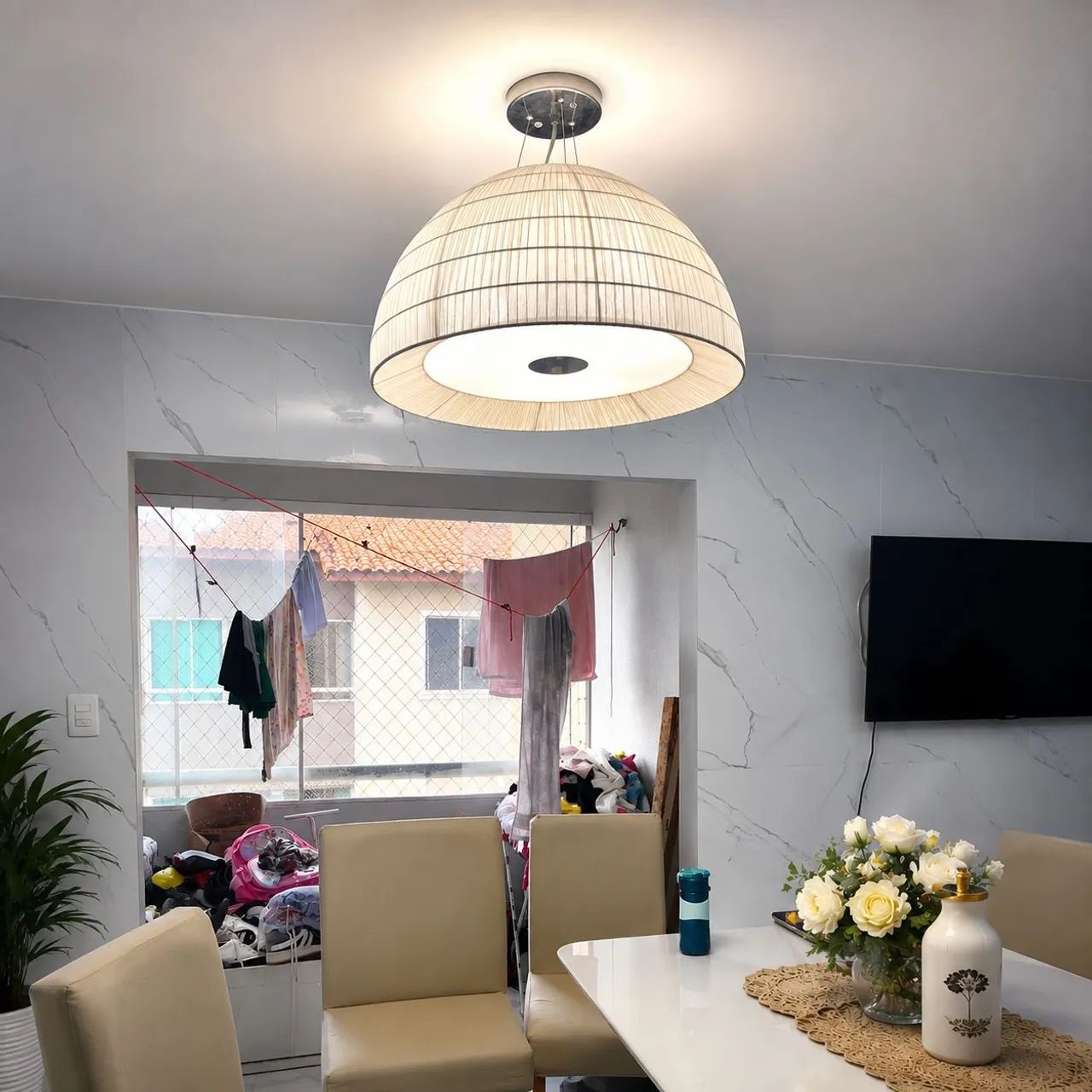 ? Lustre Pendente Moderno Grande - Excelente Estado | Sofisticado e Elega