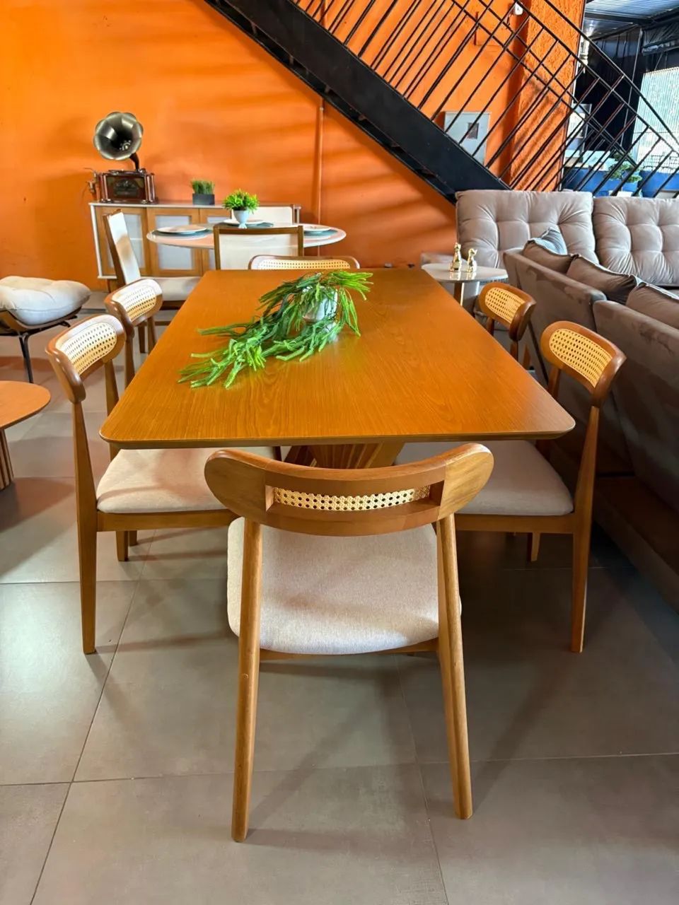 MESA TAMPO RETANGULAR 1,80 x 90 c/ 6 CADEIRAS - Foto 3