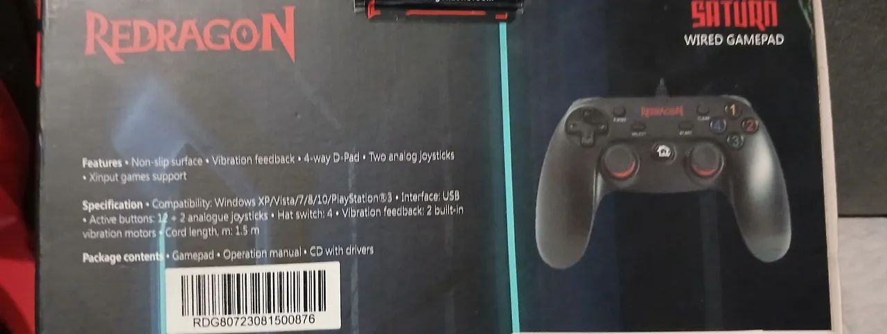 Controle PS3 e PC com fio Redragon Saturn Wired  - Foto 4