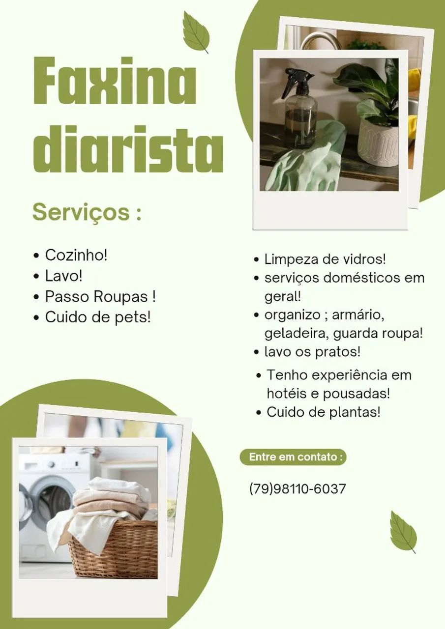faxina! Diarista!