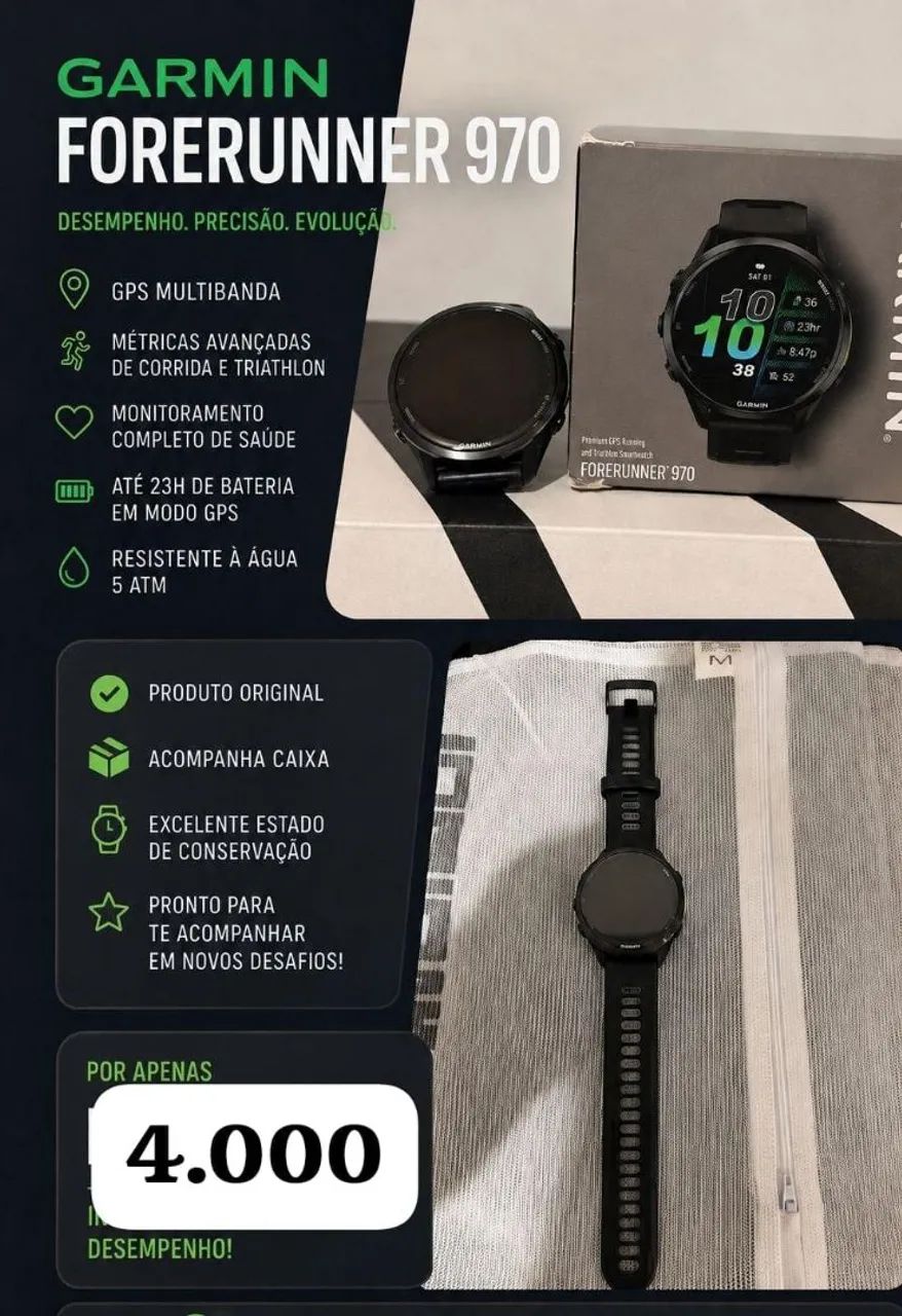 Relógio Garmin forerunner 970