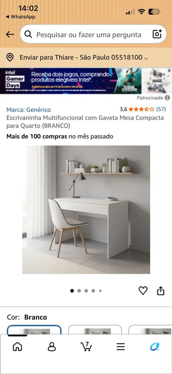 Escrivaninha com gaveta novíssima  - Foto 3