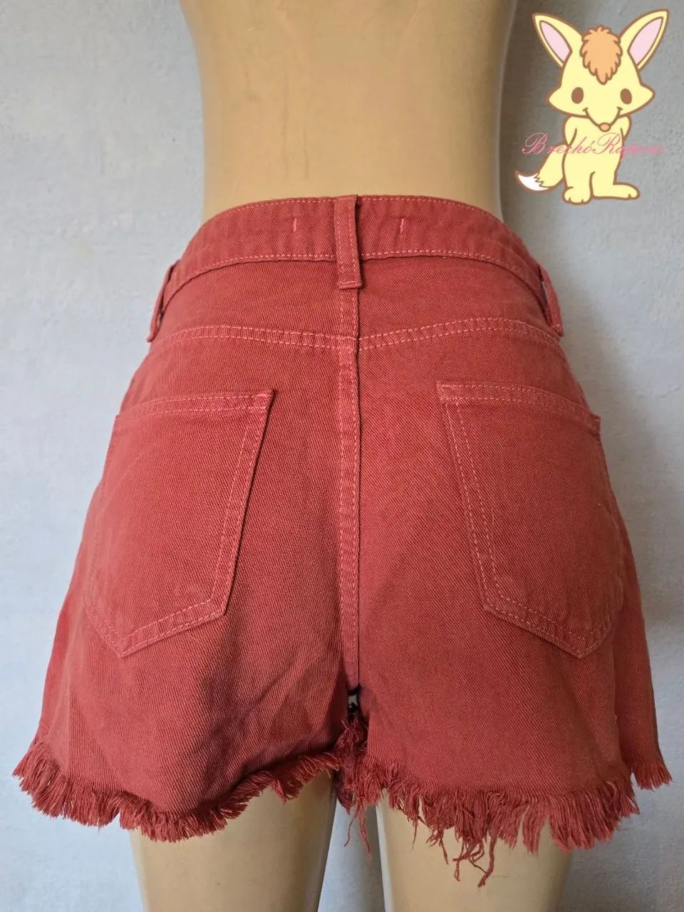 Shorts Jeans cor goiaba - Foto 2