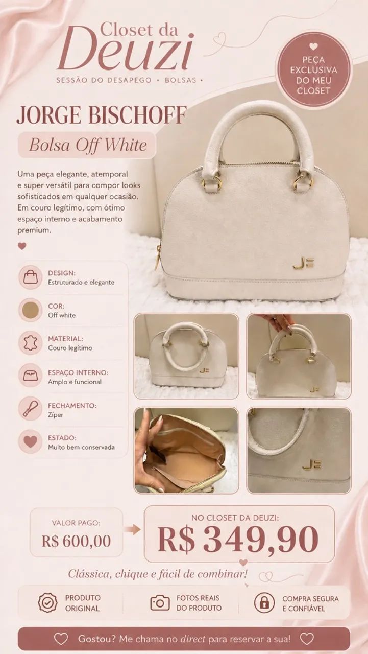 Bolsa Jorge Bischoff Offwhite