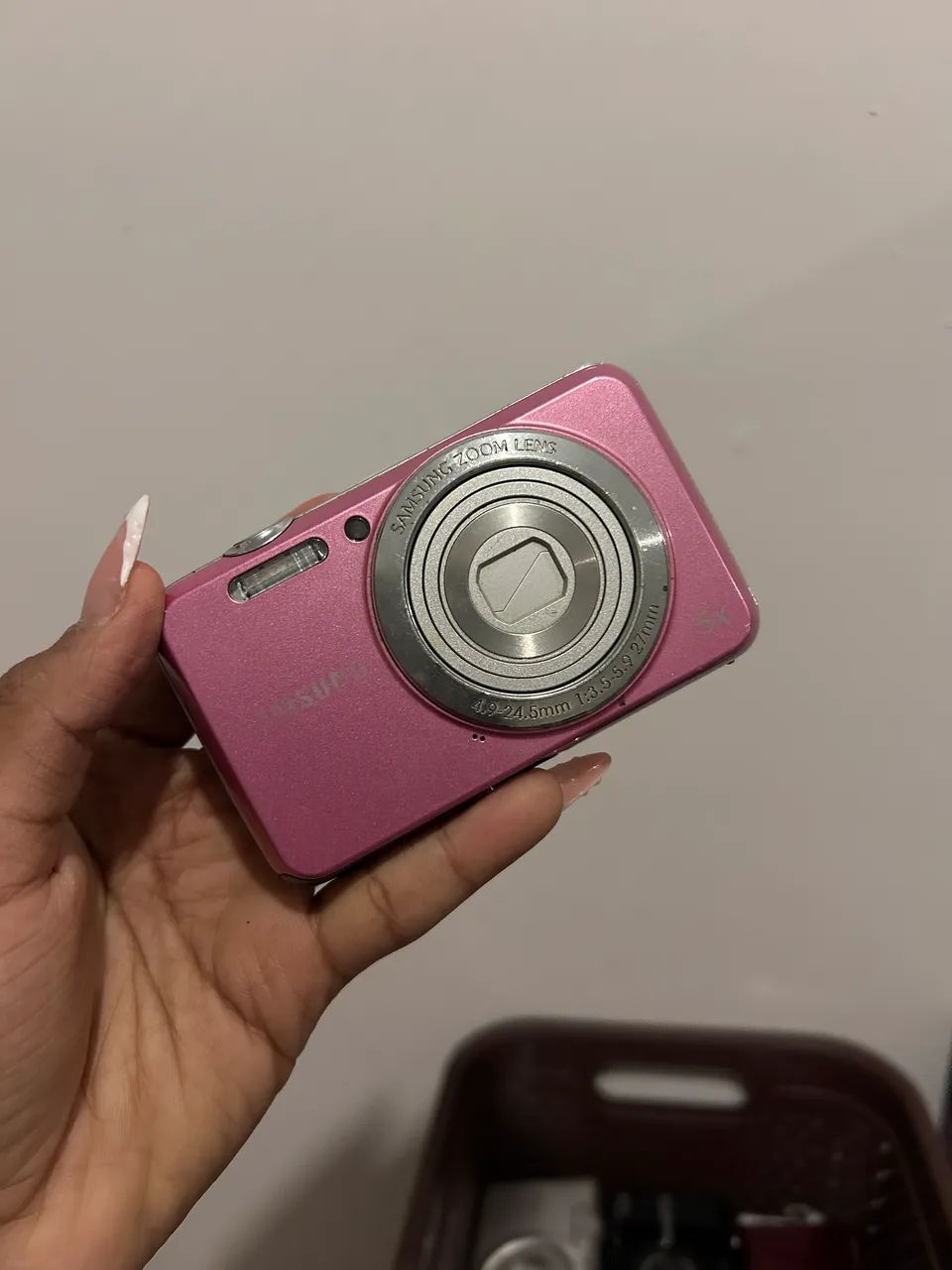 câmera samsung es80 rosa