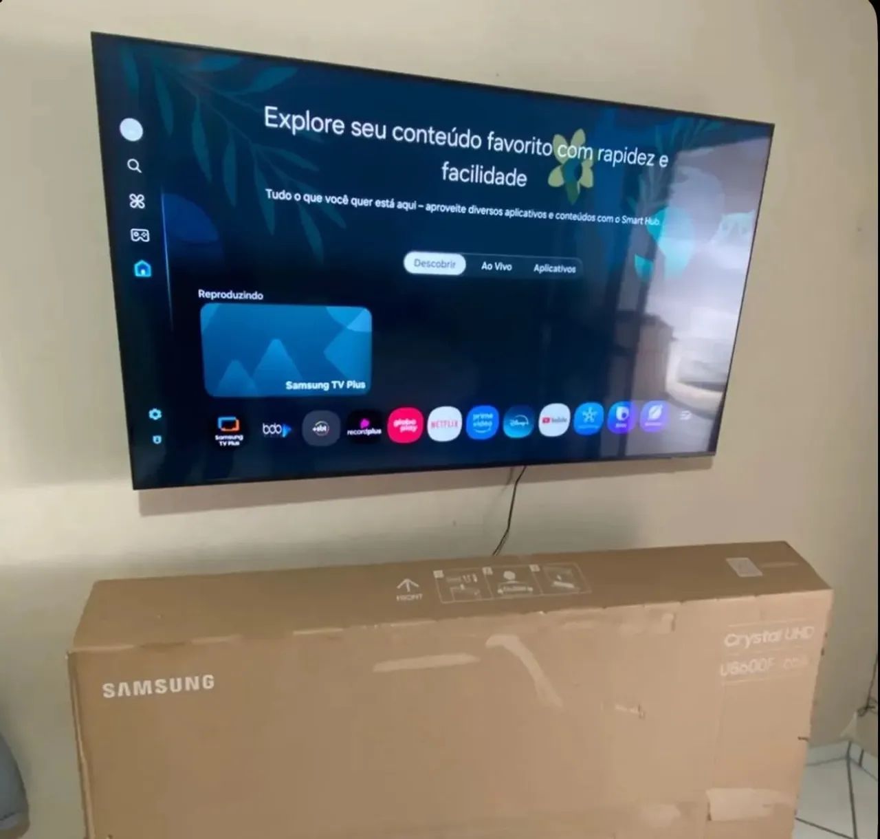 COM NOTA FISCAL E GARANTIA DE LOJA televisão Samsung Crystal 65 polegadas NA CAIXA AINDA
